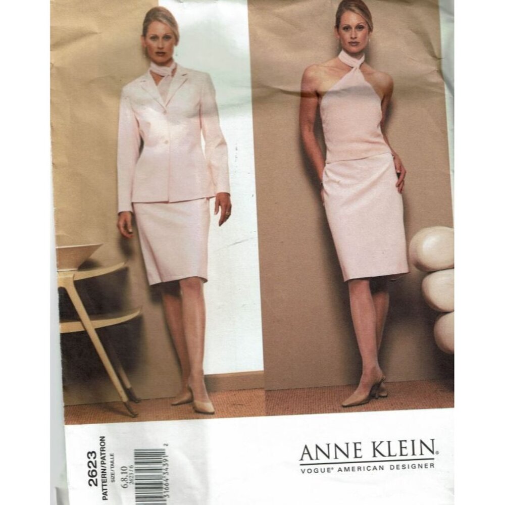Vogue Sewing Pattern 2623 Anne Klein‎ Jacket Skirt Top Size 6-10